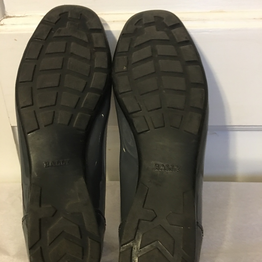 BALLY DOOMS/18 grey patent leather loafers - Picture 4 of 8